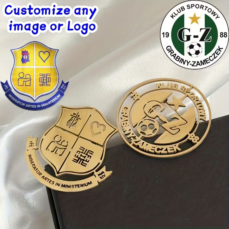 Men Accessories Gift Set - Benutzerdefinierte Logo-Brosche, einfache Kreativität, Edelstahl, Firmenmuster,