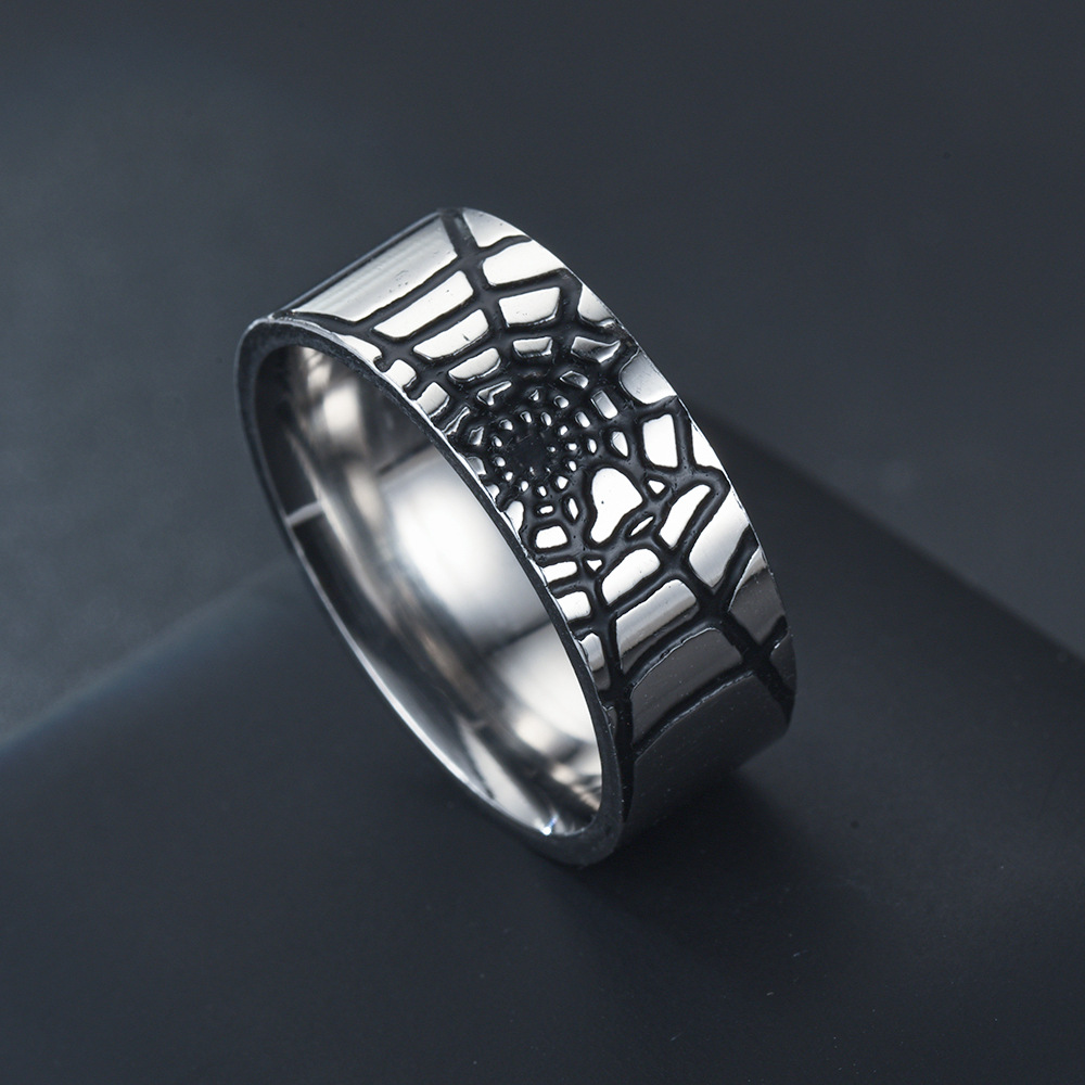 Men Accessories Wedding - Edelstahl Einfache Spinne Web Ring Mode