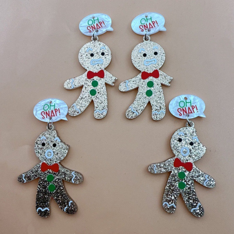 Men Accessories Usa - 10 Stück niedliche Weihnachts-Lebkuchenmann-Anhänger, DIY-Schmuckzubehör zur