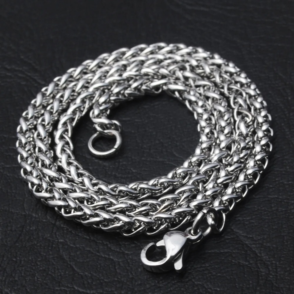 Men Accessories Singapore - 3 mm dicke Edelstahl-Drehketten-Halskette für Männer