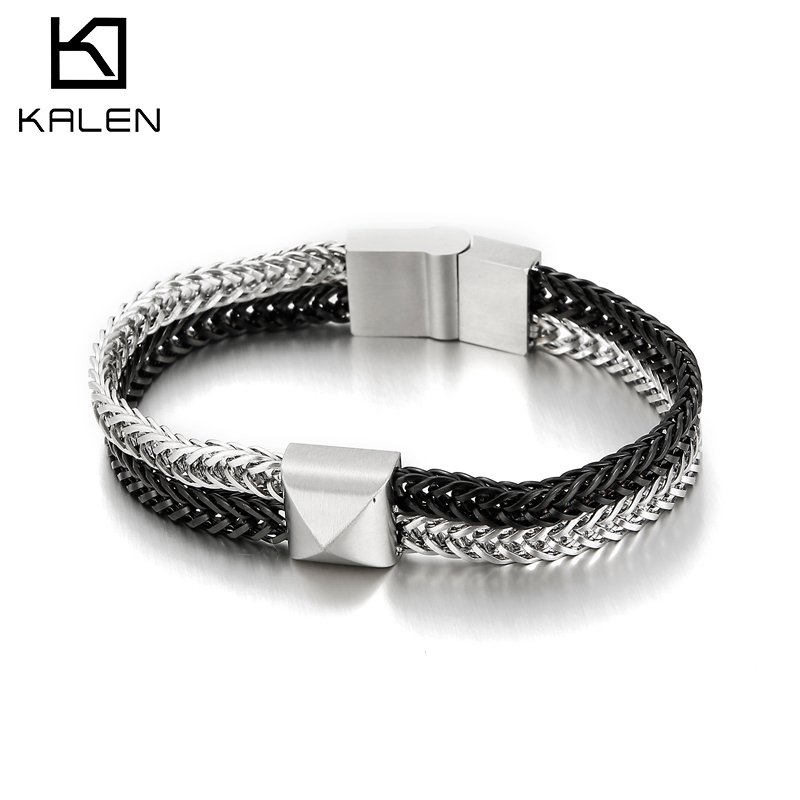 Men Accessories Singapore - Kalen 6mm Doppelschichtige Mesh-Charm-Armbänder für Männer