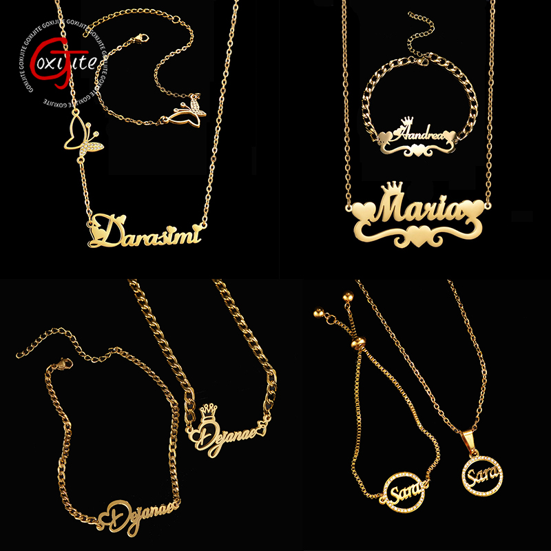 Men Accessories Gift Set - Goxijite Anpassen Name Halskette EIN Set