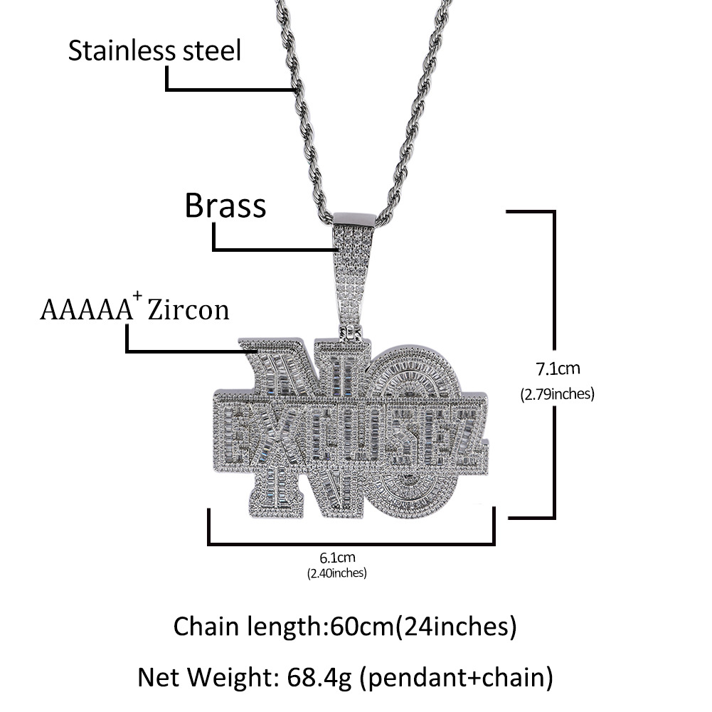 Men Accessories Singapore - Nischen-Design Alphabet Hip-Hop-Halskette für Männer Persönlicher