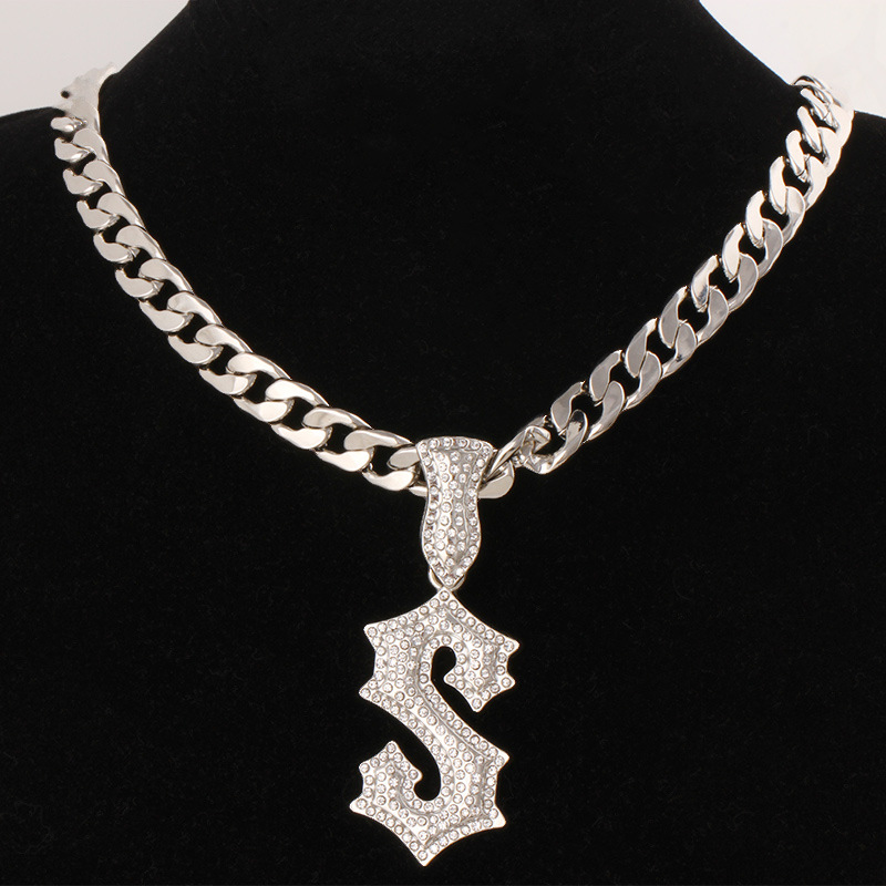Neue Buchstabe S Hip-Hop-Halsk – Men Accessories Singapore Bewertung und Preis