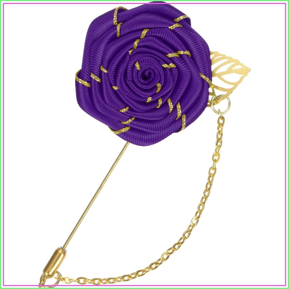 Rosen-Brosche mit Goldblatt, S – Men Accessories Wedding Bewertung und Preis