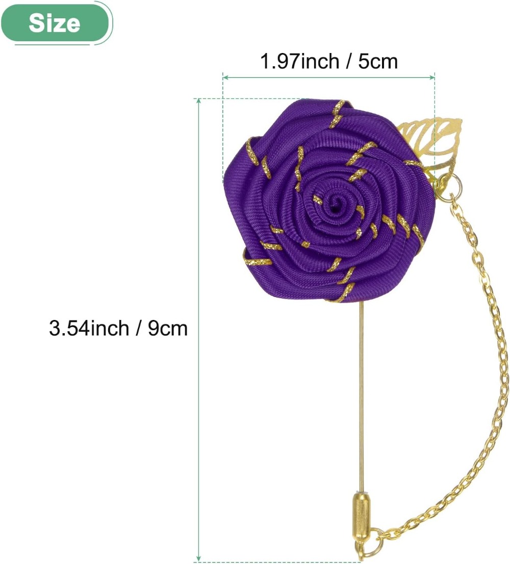 Rosen-Brosche mit Goldblatt, S – Men Accessories Wedding Bewertung und Preis